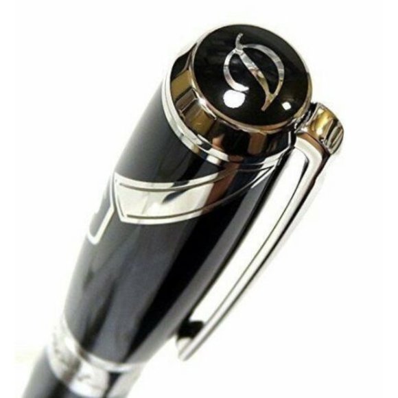 ST Dupont 410608 Elysee Line D Blazon Placed Lacquer Black S Nib M Fountain Pen - Picture 5 of 9